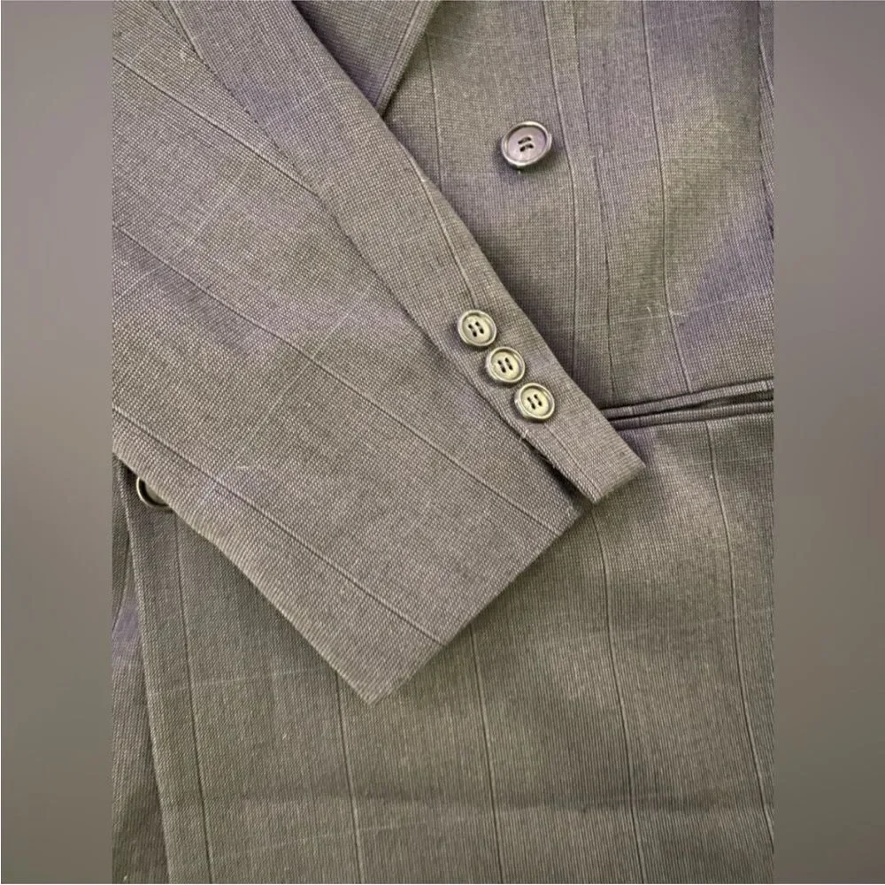 Pierre Cardin Classic Gray Double-Breasted Men's Blazer, M